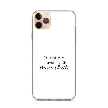 Coque iPhone En couple avec mon chat - Sedurro