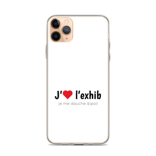 Coque iPhone J'aime l'exhib je me douche à poil - Sedurro