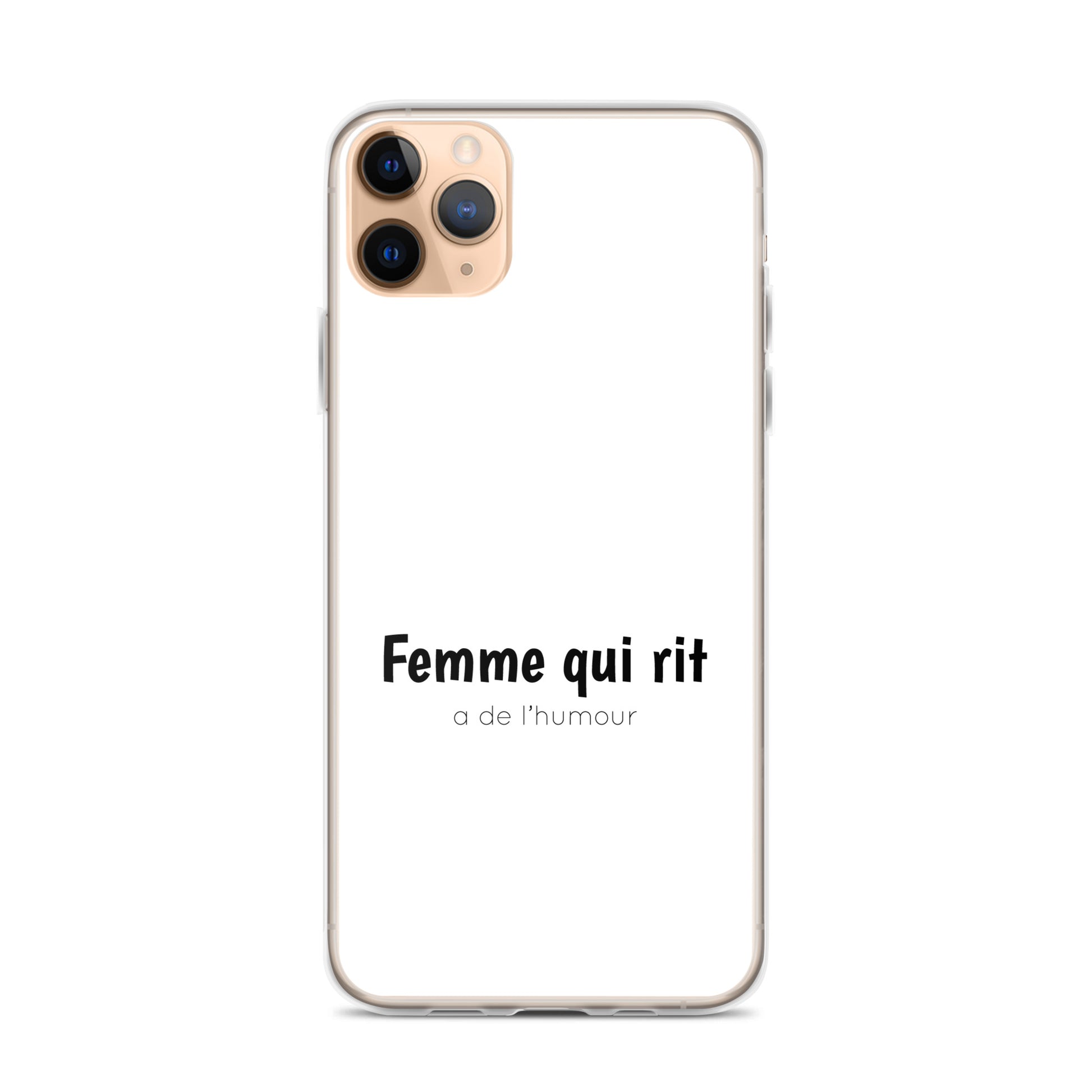 Coque iPhone Femme qui rit a de l'humour - Sedurro