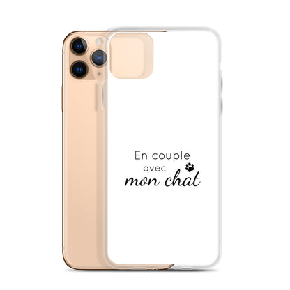 Coque iPhone En couple avec mon chat - Sedurro