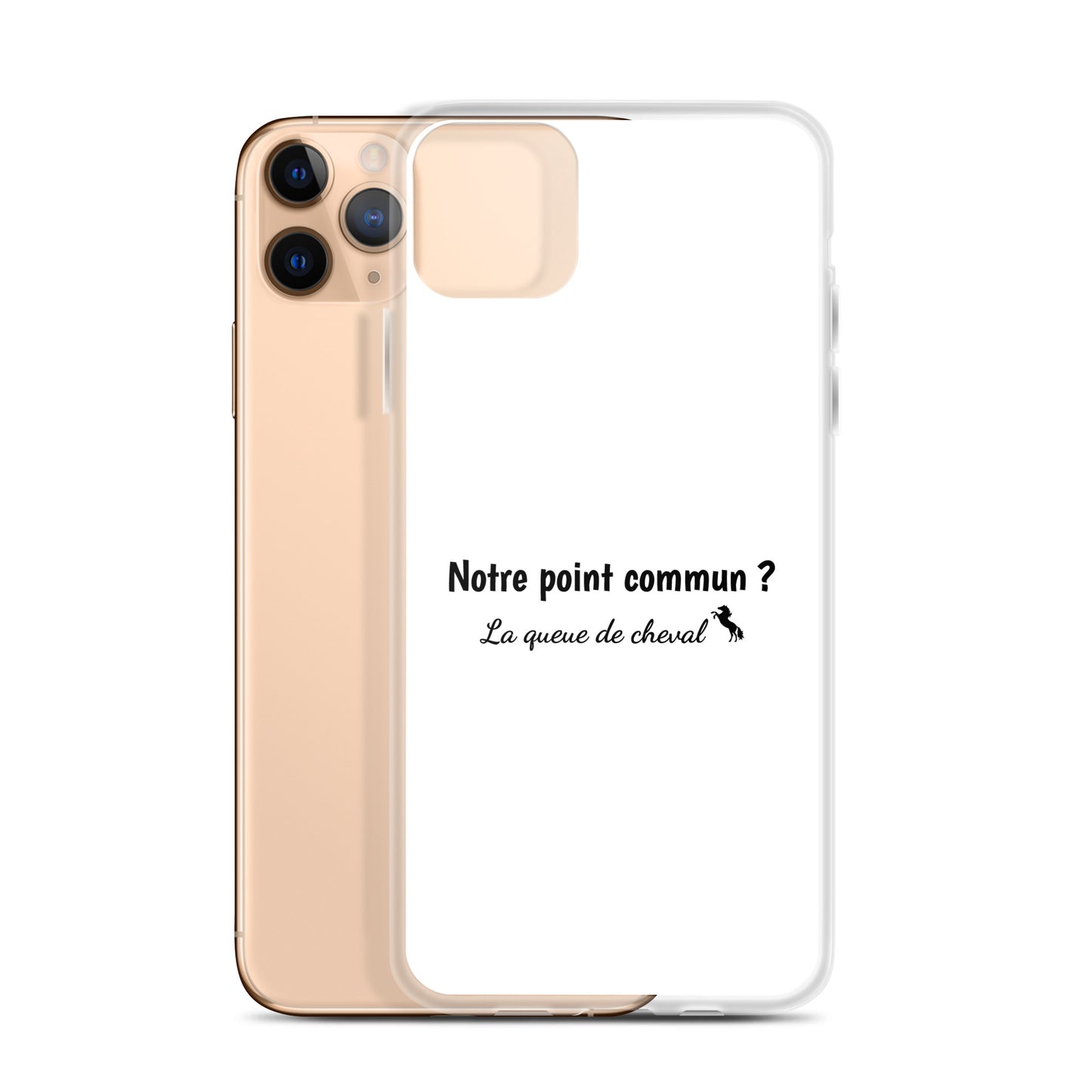 Coque iPhone Notre point commun la queue de cheval - Sedurro