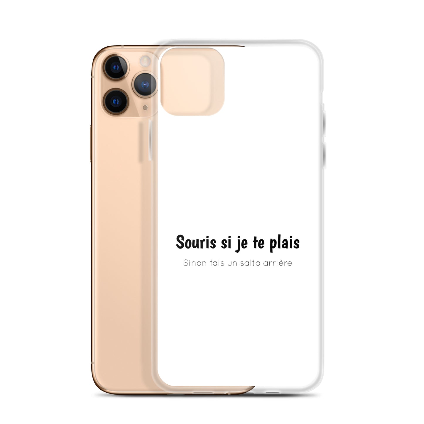 Coque iPhone Souris si je te plais sinon fais un salto arrière - Sedurro