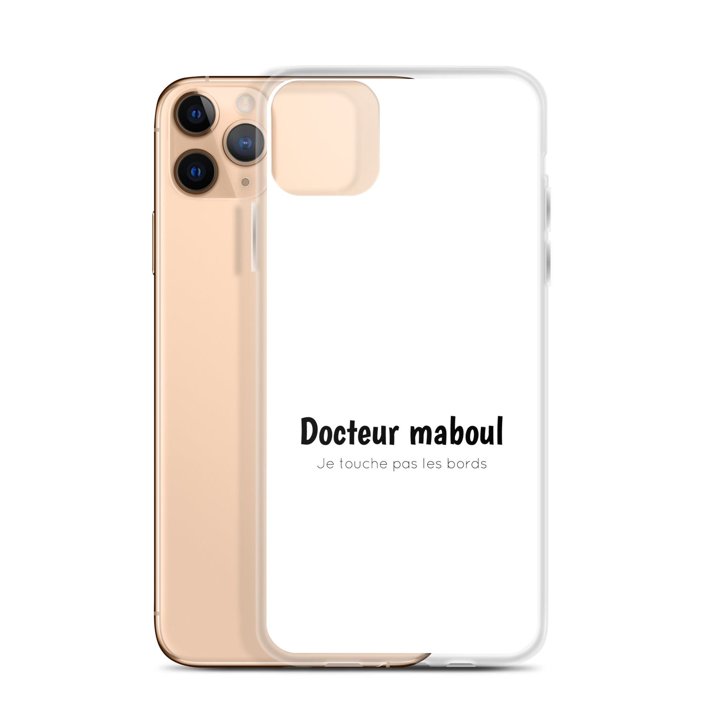 Coque iPhone Docteur maboul je touche pas les bords - Sedurro