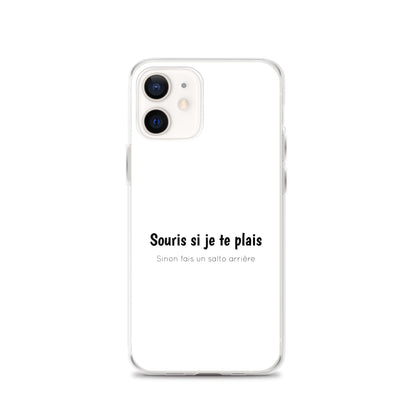 Coque iPhone Souris si je te plais sinon fais un salto arrière - Sedurro