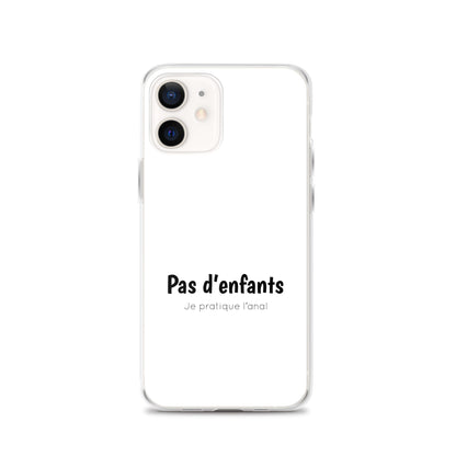 Coque iPhone Pas d'enfants je pratique l'anal - Sedurro