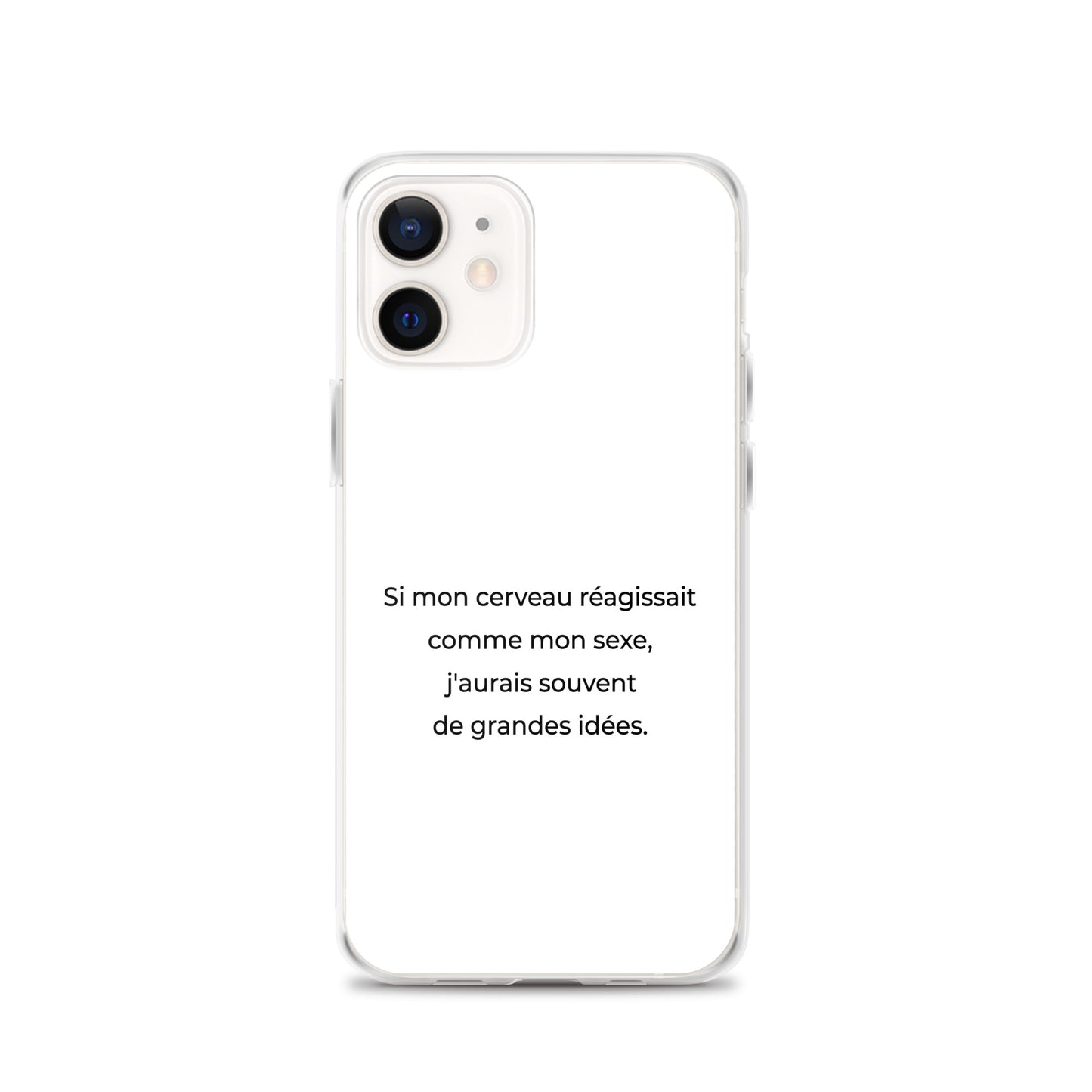 Coque iPhone Si mon cerveau réagissait comme mon sexe j'aurais souvent de grandes idées - Sedurro