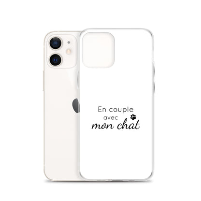 Coque iPhone En couple avec mon chat - Sedurro