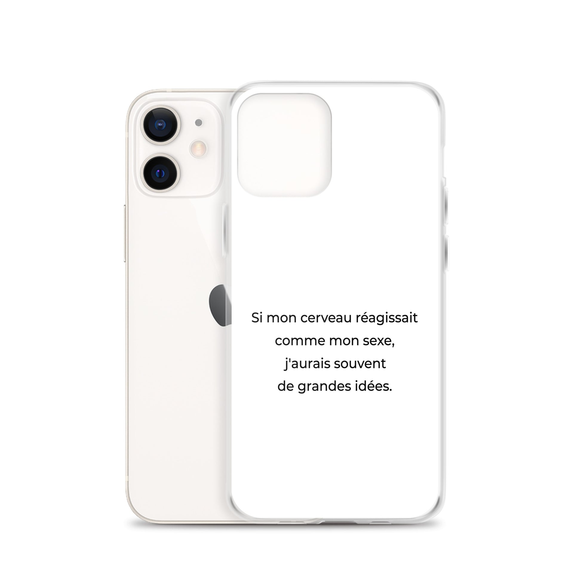 Coque iPhone Si mon cerveau réagissait comme mon sexe j'aurais souvent de grandes idées - Sedurro