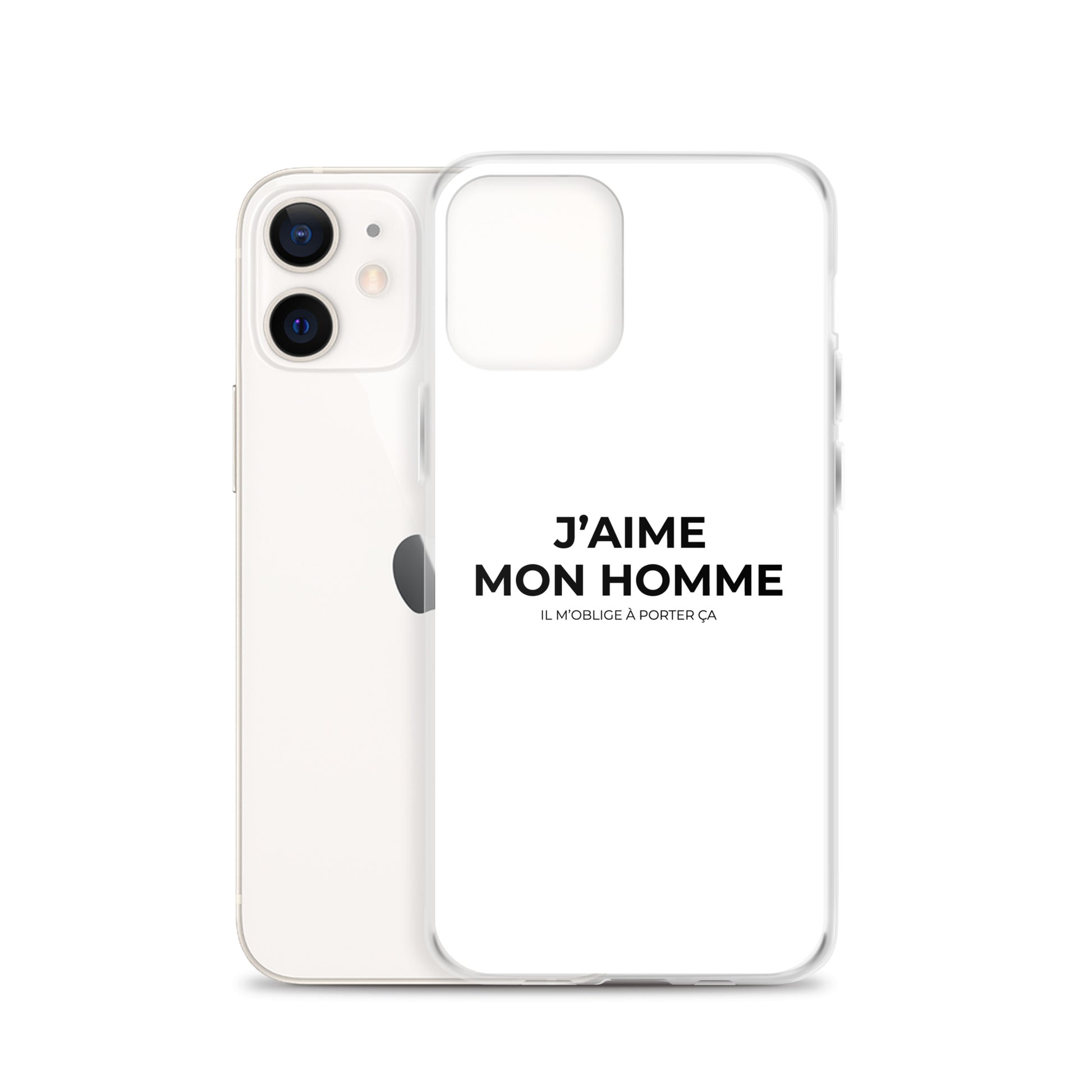 Coque iPhone J'aime mon homme il m'oblige à porter ça - Sedurro