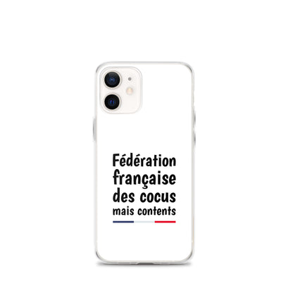 Coque iPhone Fédération française des cocus mais contents - Sedurro