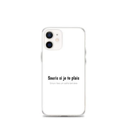 Coque iPhone Souris si je te plais sinon fais un salto arrière - Sedurro