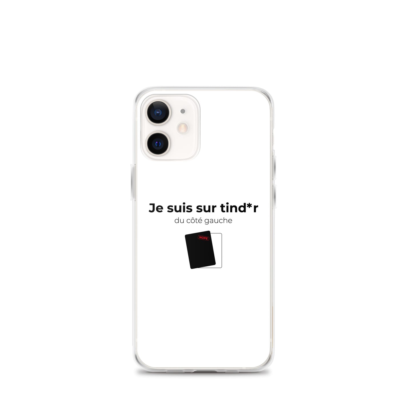 Coque iPhone Je suis sur tind*r du côté gauche - Sedurro