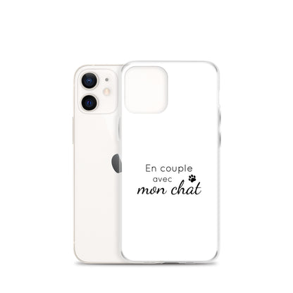 Coque iPhone En couple avec mon chat - Sedurro