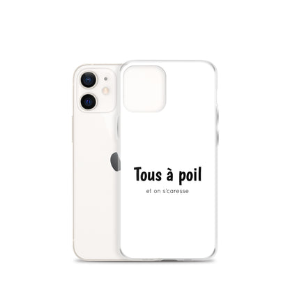 Coque iPhone Tous à poil et on se caresse - Sedurro