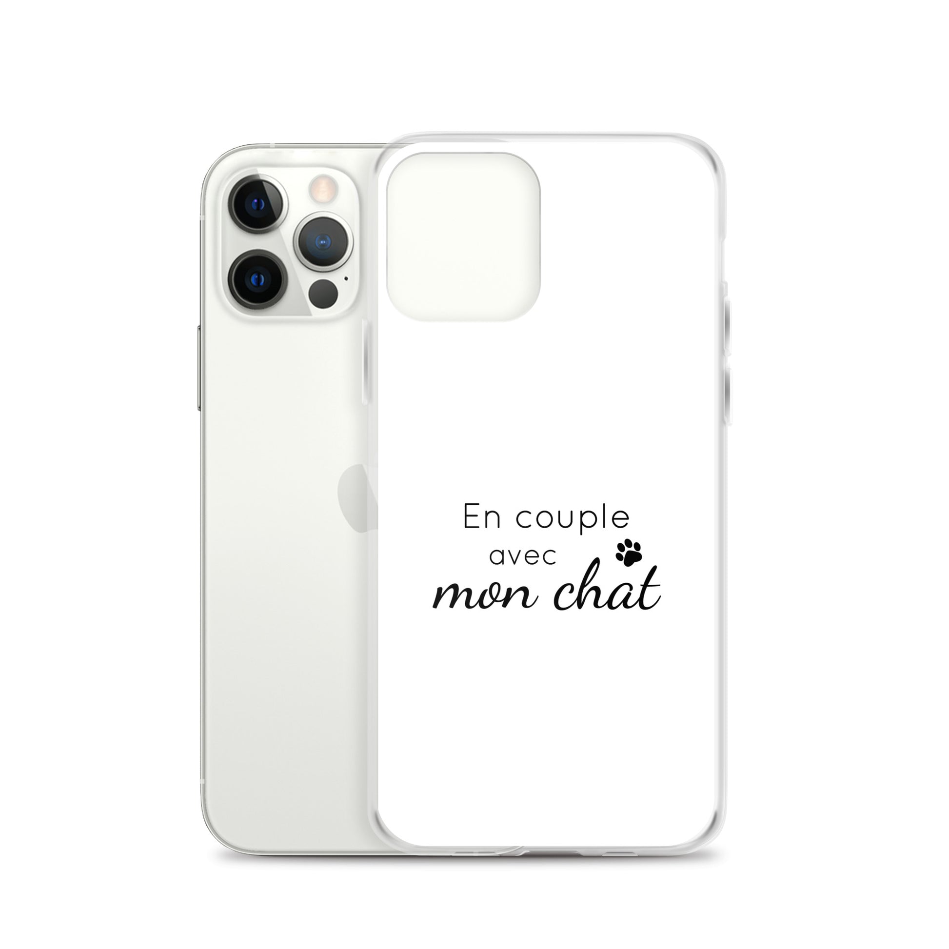 Coque iPhone En couple avec mon chat - Sedurro