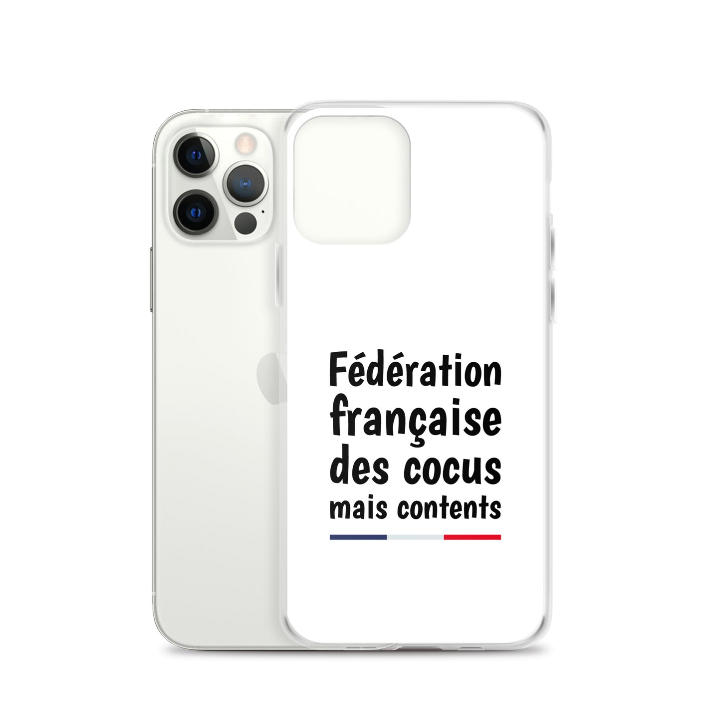 Coque iPhone Fédération française des cocus mais contents - Sedurro