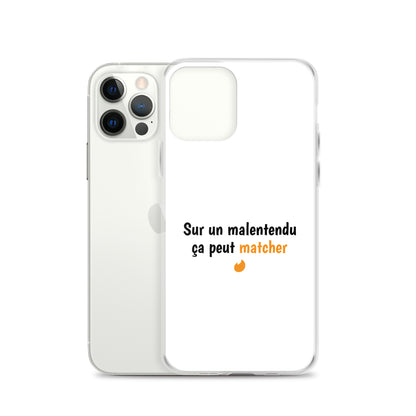 Coque iPhone Sur un malentendu ça peut matcher - Sedurro