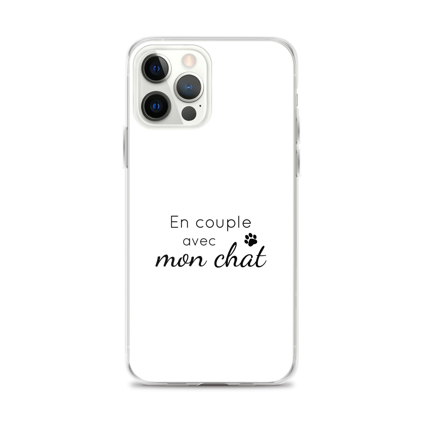 Coque iPhone En couple avec mon chat - Sedurro