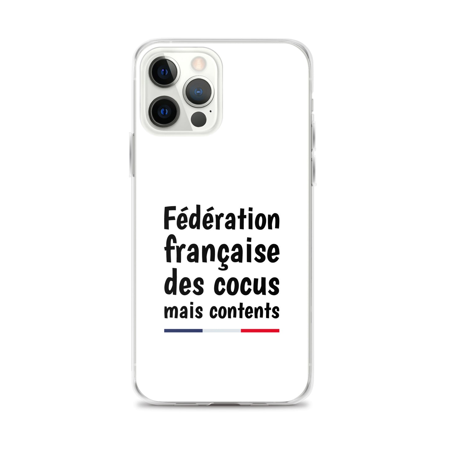 Coque iPhone Fédération française des cocus mais contents - Sedurro