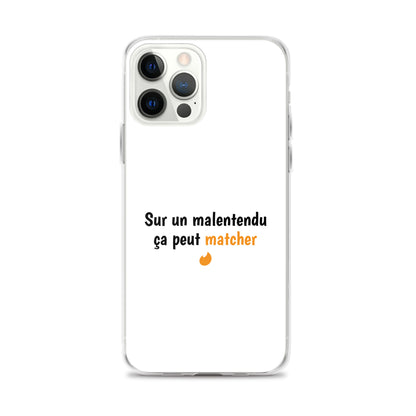 Coque iPhone Sur un malentendu ça peut matcher - Sedurro