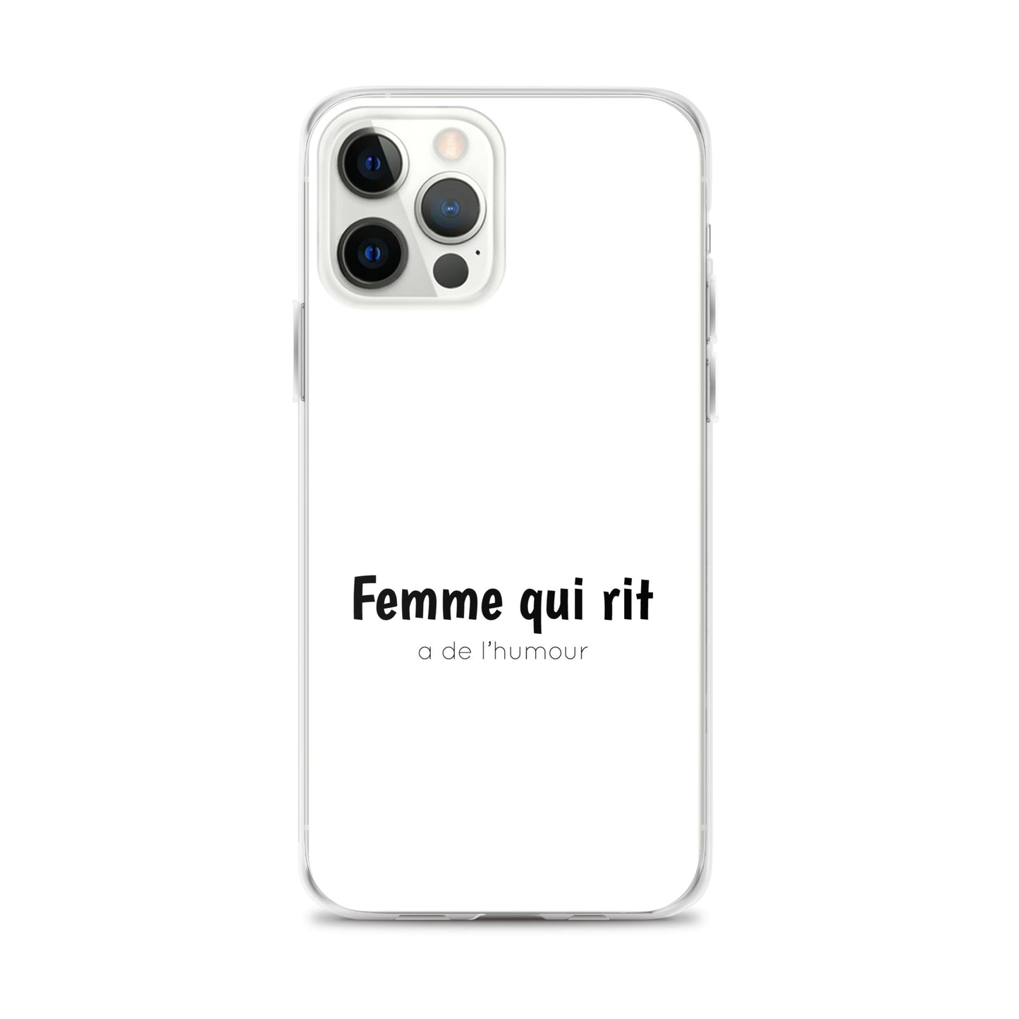 Coque iPhone Femme qui rit a de l'humour - Sedurro