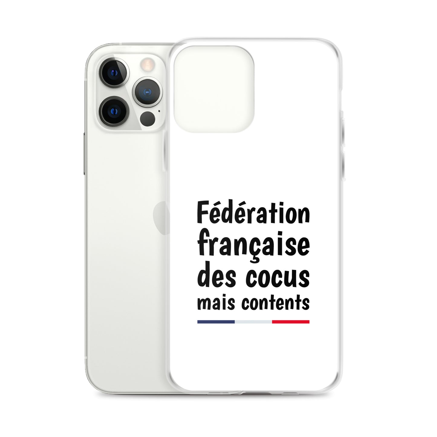 Coque iPhone Fédération française des cocus mais contents - Sedurro