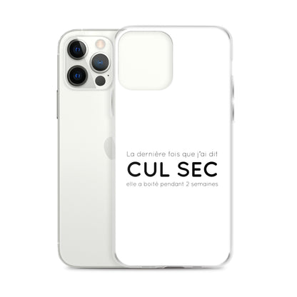 Coque iPhone La dernière fois que j'ai dit cul sec elle a boité pendant 2 semaines - Sedurro