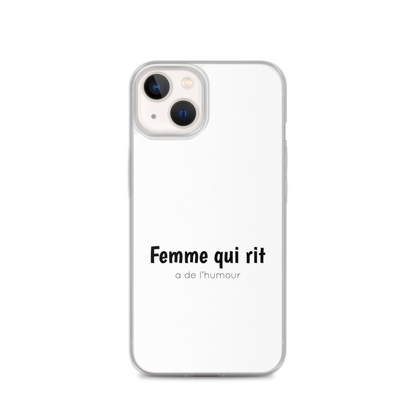 Coque iPhone Femme qui rit a de l'humour - Sedurro