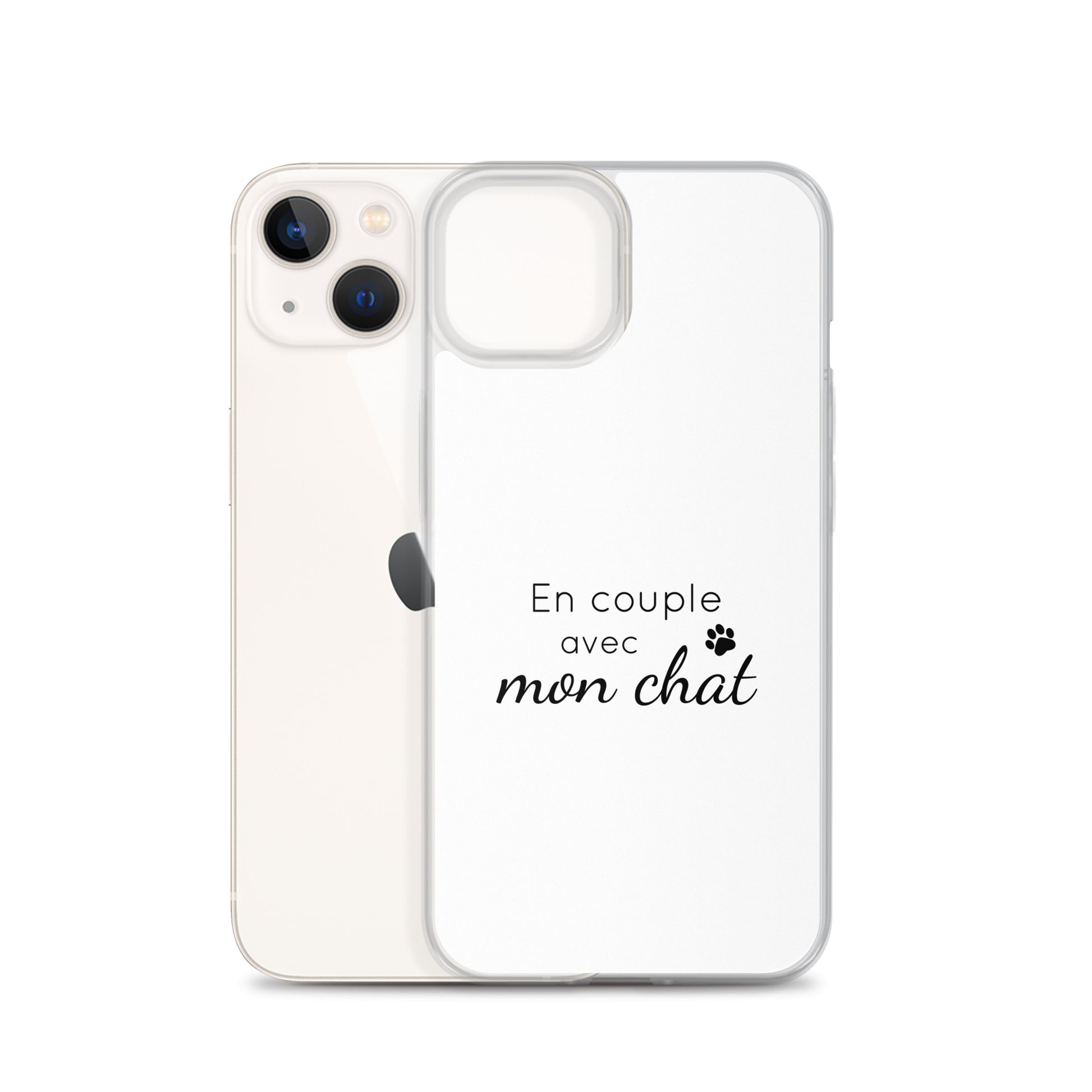 Coque iPhone En couple avec mon chat - Sedurro