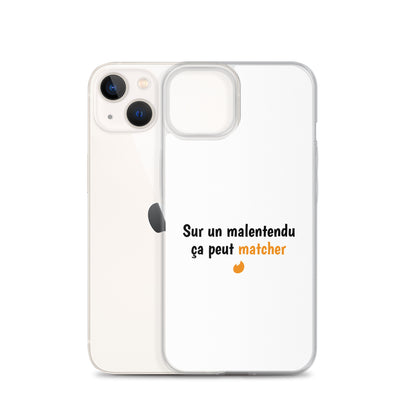 Coque iPhone Sur un malentendu ça peut matcher - Sedurro