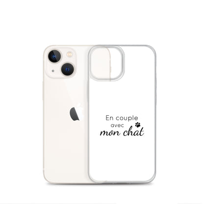 Coque iPhone En couple avec mon chat - Sedurro