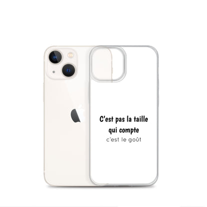 Coque iPhone C'est pas la taille qui compte c'est le goût - Sedurro