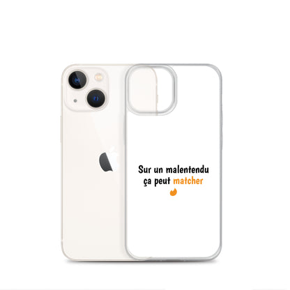 Coque iPhone Sur un malentendu ça peut matcher - Sedurro