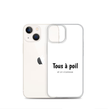 Coque iPhone Tous à poil et on se caresse - Sedurro