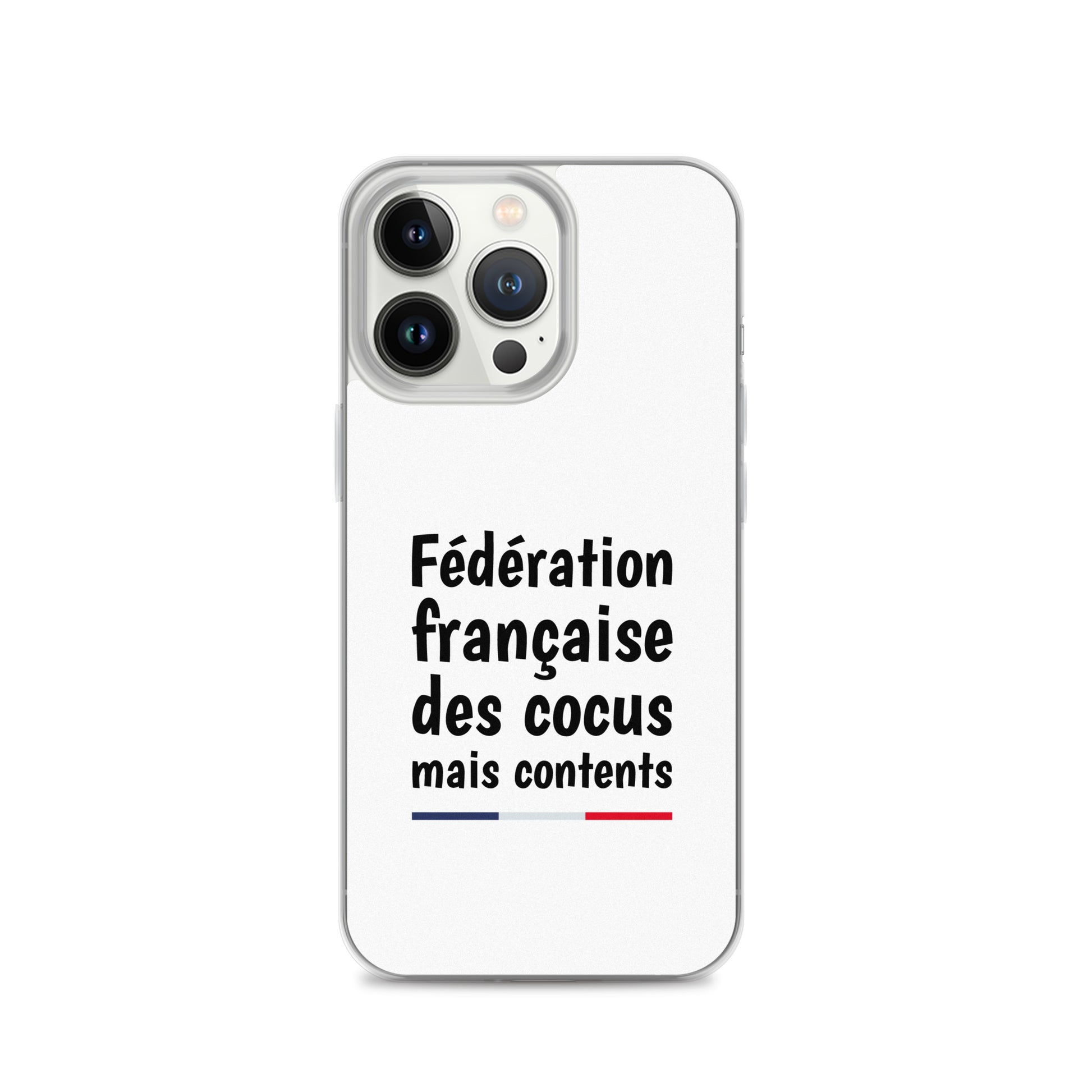 Coque iPhone Fédération française des cocus mais contents - Sedurro