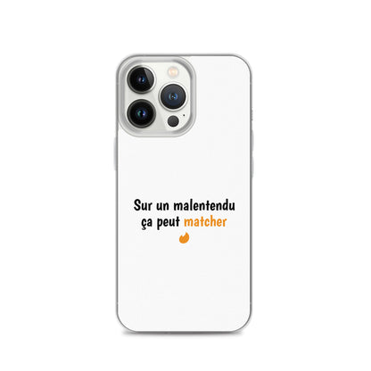 Coque iPhone Sur un malentendu ça peut matcher - Sedurro