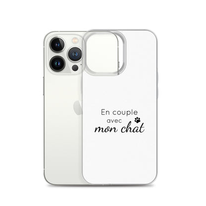 Coque iPhone En couple avec mon chat - Sedurro