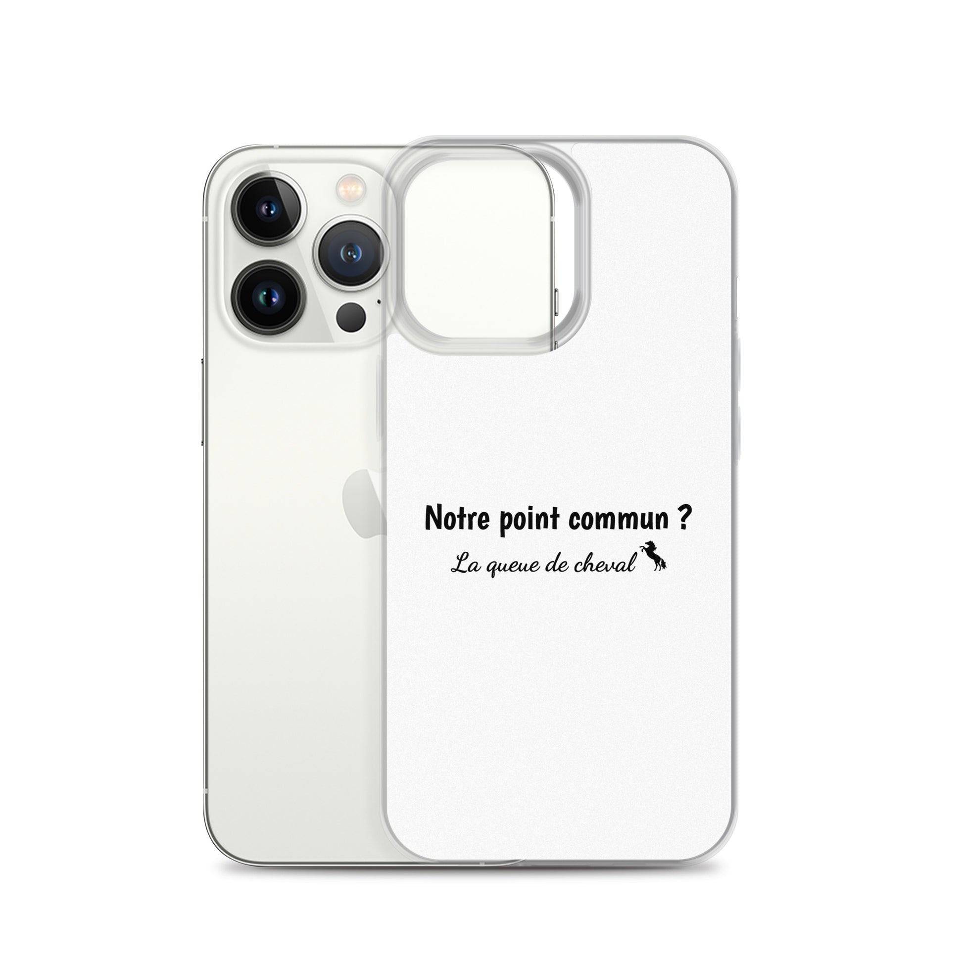 Coque iPhone Notre point commun la queue de cheval - Sedurro