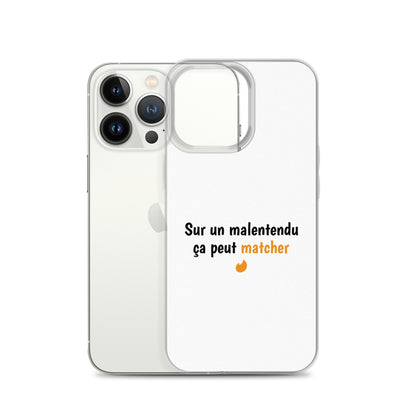 Coque iPhone Sur un malentendu ça peut matcher - Sedurro