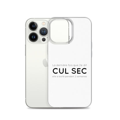 Coque iPhone La dernière fois que j'ai dit cul sec elle a boité pendant 2 semaines - Sedurro