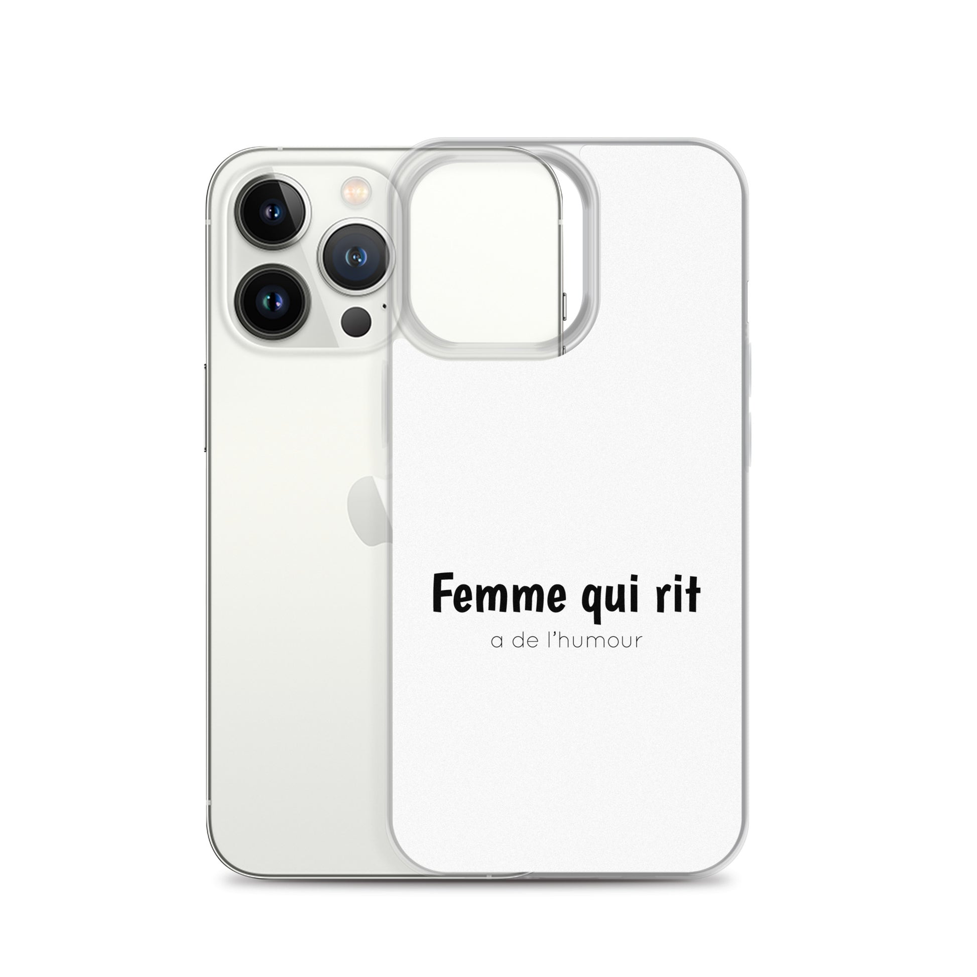 Coque iPhone Femme qui rit a de l'humour - Sedurro