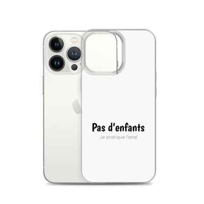 Coque iPhone Pas d'enfants je pratique l'anal - Sedurro