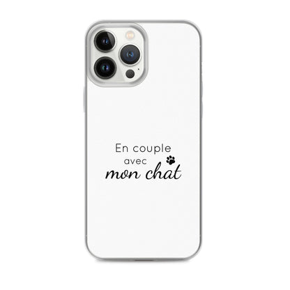 Coque iPhone En couple avec mon chat - Sedurro