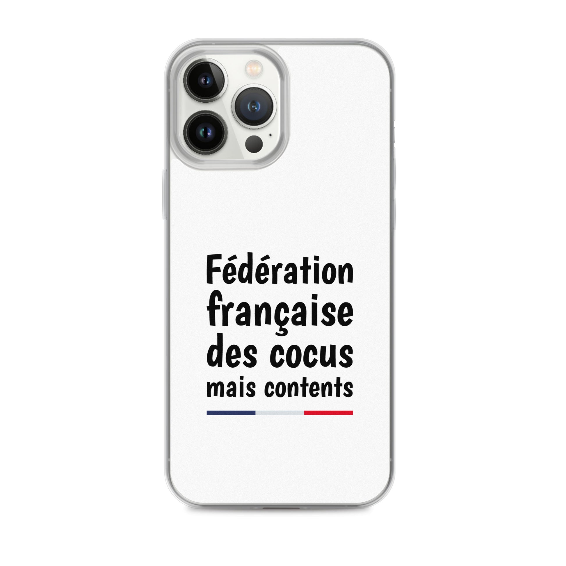 Coque iPhone Fédération française des cocus mais contents - Sedurro