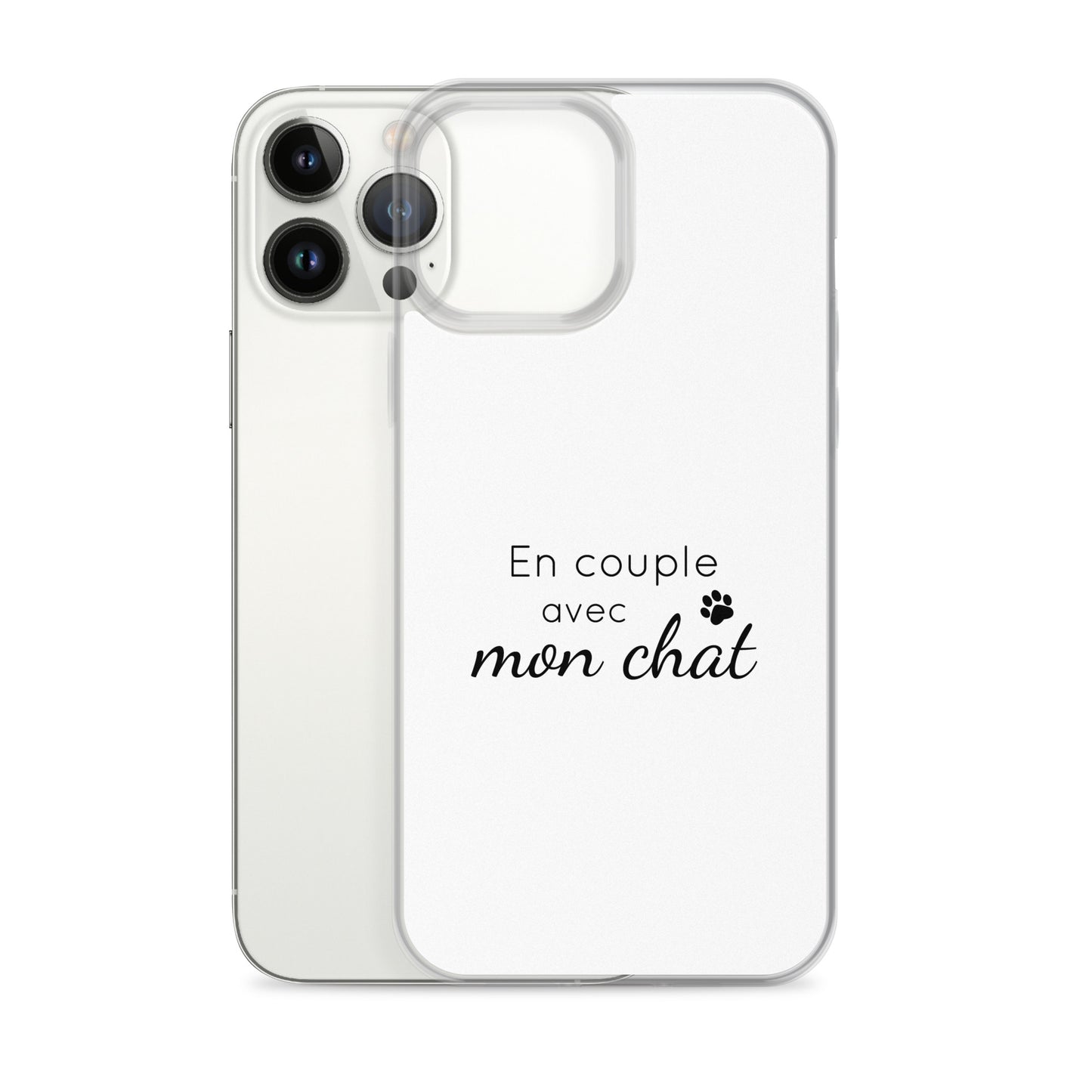 Coque iPhone En couple avec mon chat - Sedurro