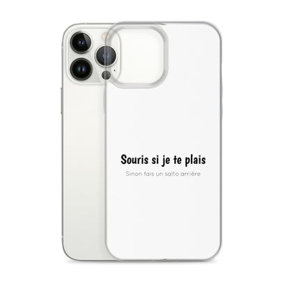 Coque iPhone Souris si je te plais sinon fais un salto arrière - Sedurro