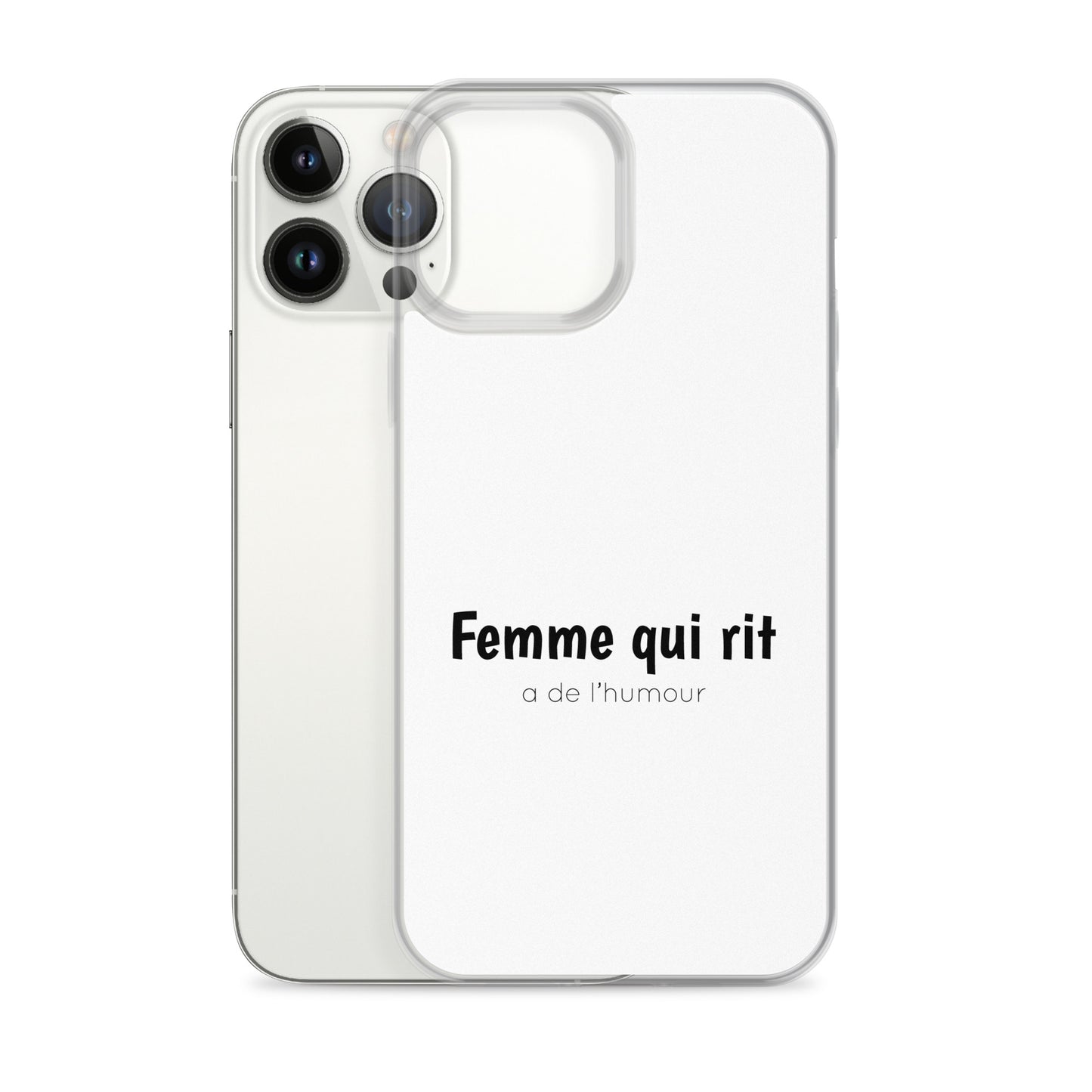 Coque iPhone Femme qui rit a de l'humour - Sedurro