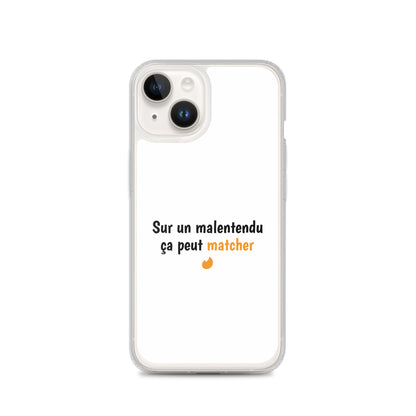 Coque iPhone Sur un malentendu ça peut matcher - Sedurro