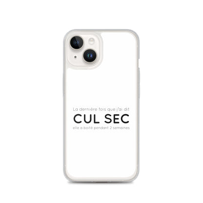 Coque iPhone La dernière fois que j'ai dit cul sec elle a boité pendant 2 semaines - Sedurro