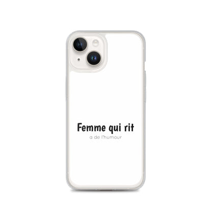 Coque iPhone Femme qui rit a de l'humour - Sedurro